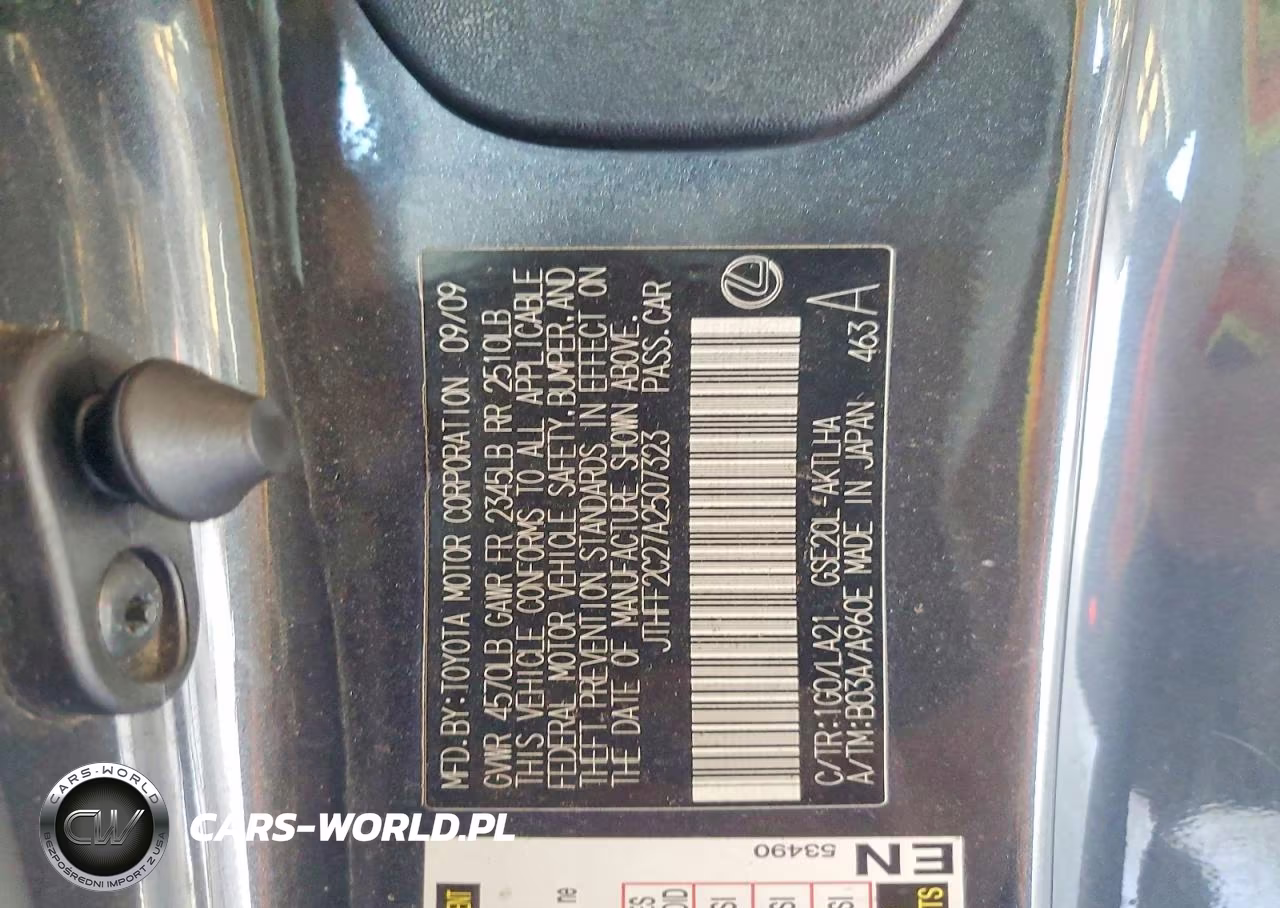 2010 Lexus Is 250 VIN:JTHFF2C27A2507323 - 13