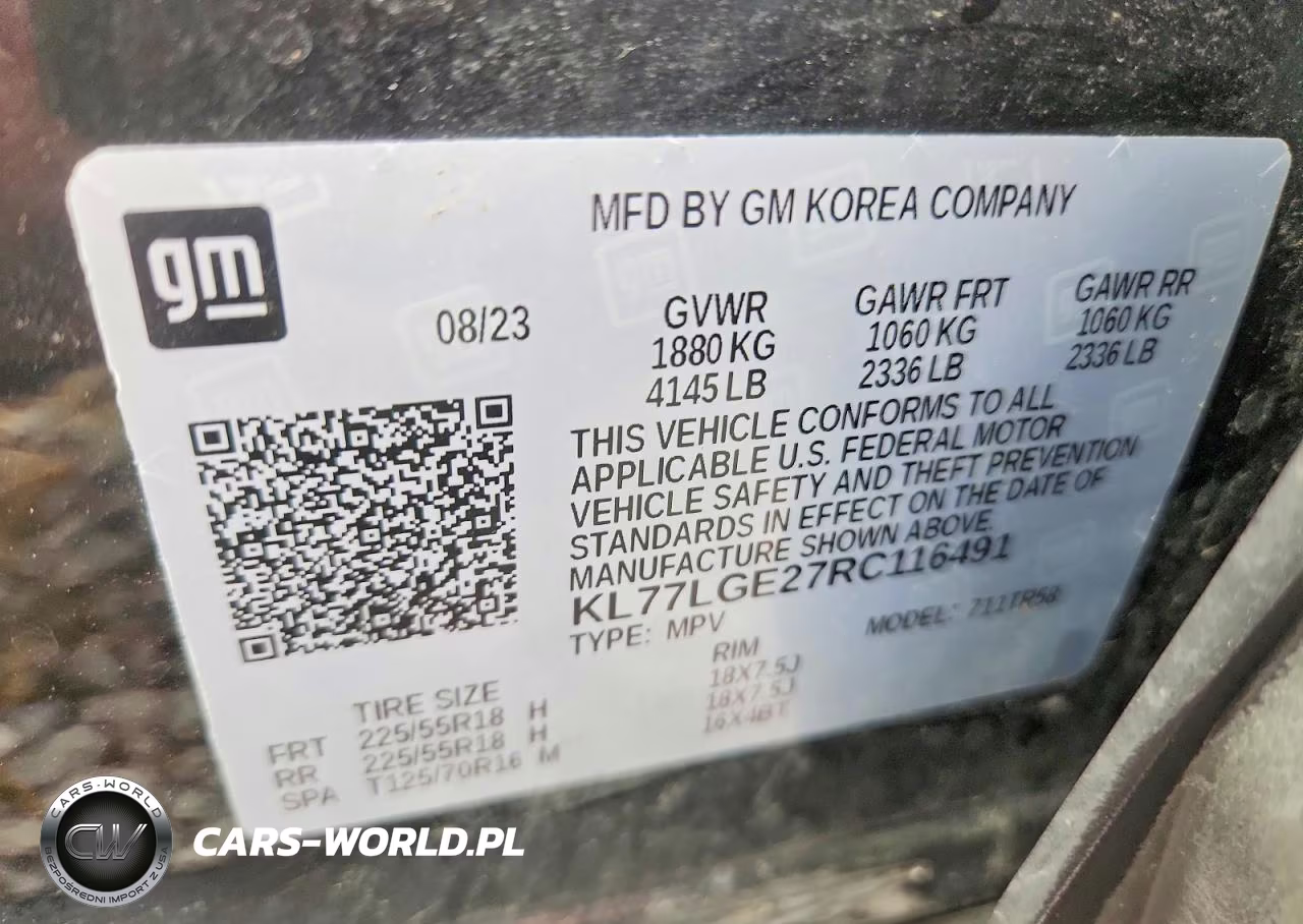 2024 Chevrolet Trax 1Rs VIN:KL77LGE27RC116491 - 13