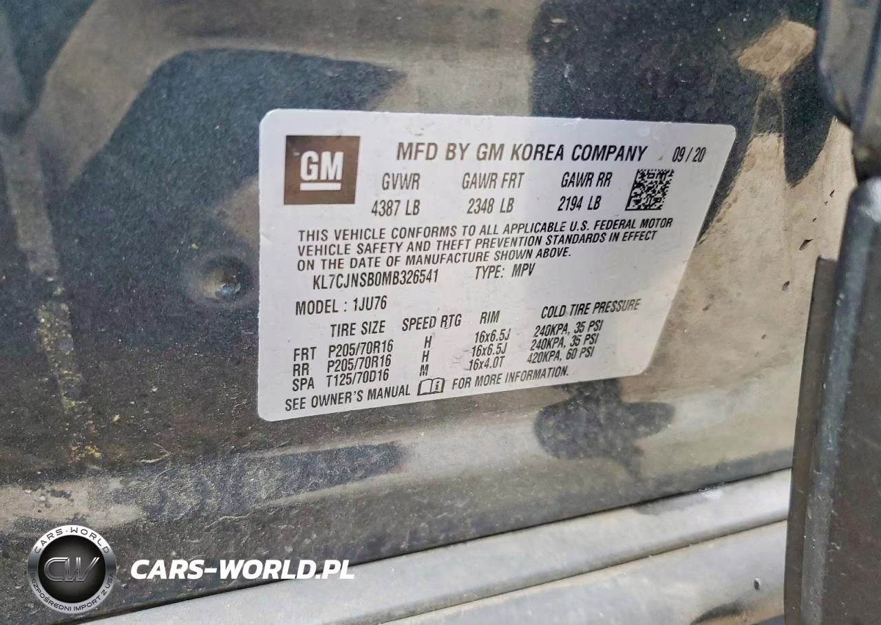 2021 Chevrolet Trax Ls VIN:KL7CJNSB0MB326541 - 13