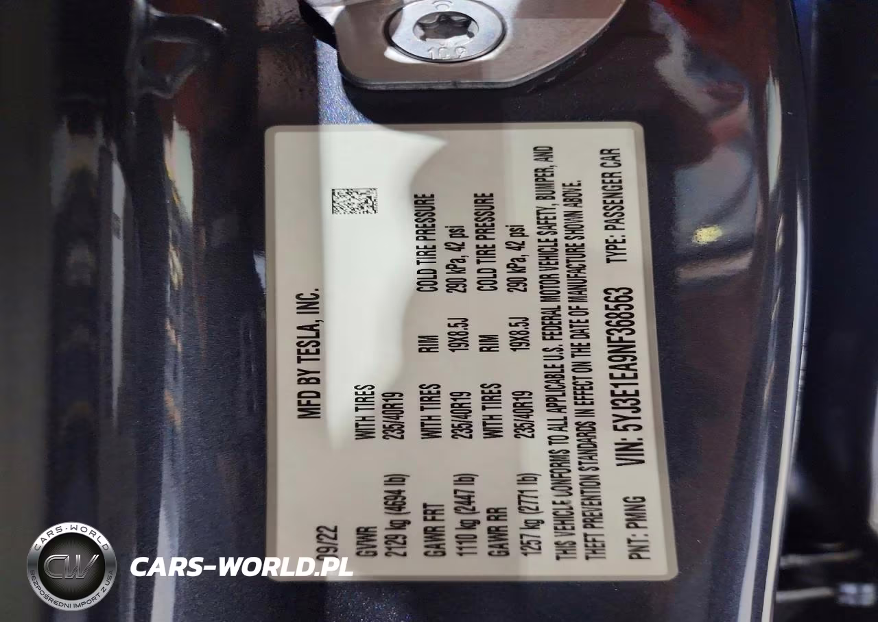 2022 Tesla Model 3 VIN:5YJ3E1EA9NF368563 - 12