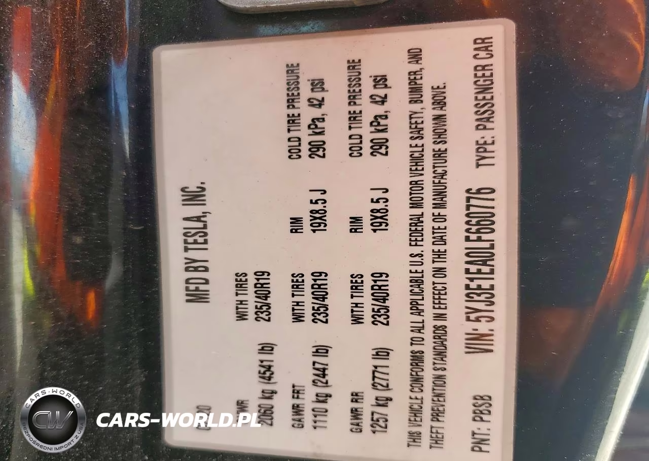2020 Tesla Model 3 VIN:5YJ3E1EA0LF660776 - 12
