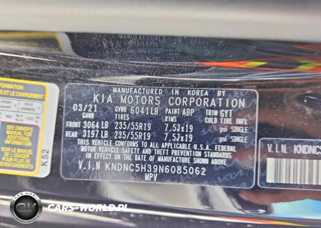 2022 Kia Carnival VIN:KNDNC5H39N6085062 - 13