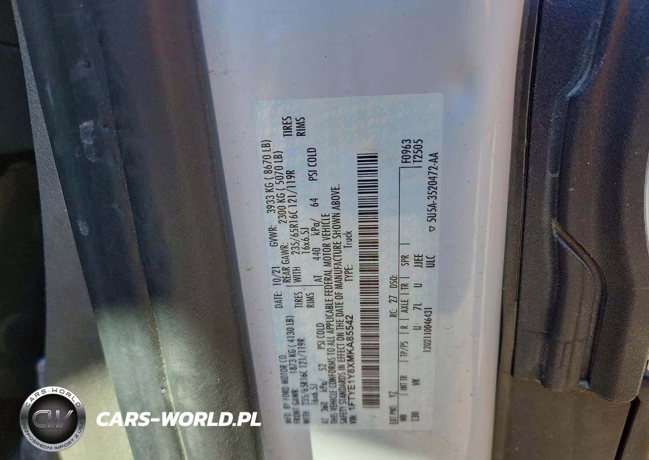 2021 Ford Transit 150 Delivery Van VIN:1FTYE1Y8XMKA85542 - 13