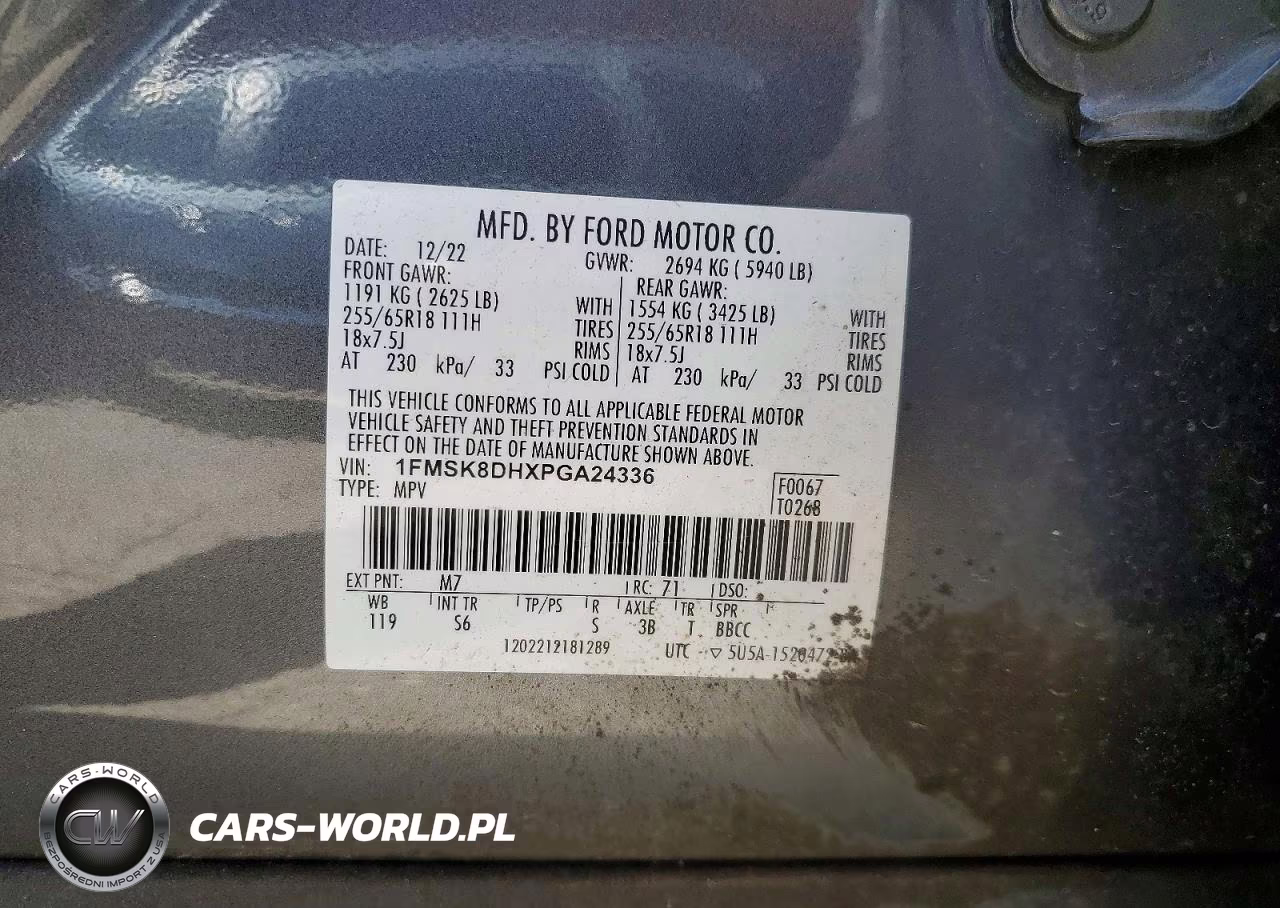 2023 Ford Explorer Xlt VIN:1FMSK8DHXPGA24336 - 12