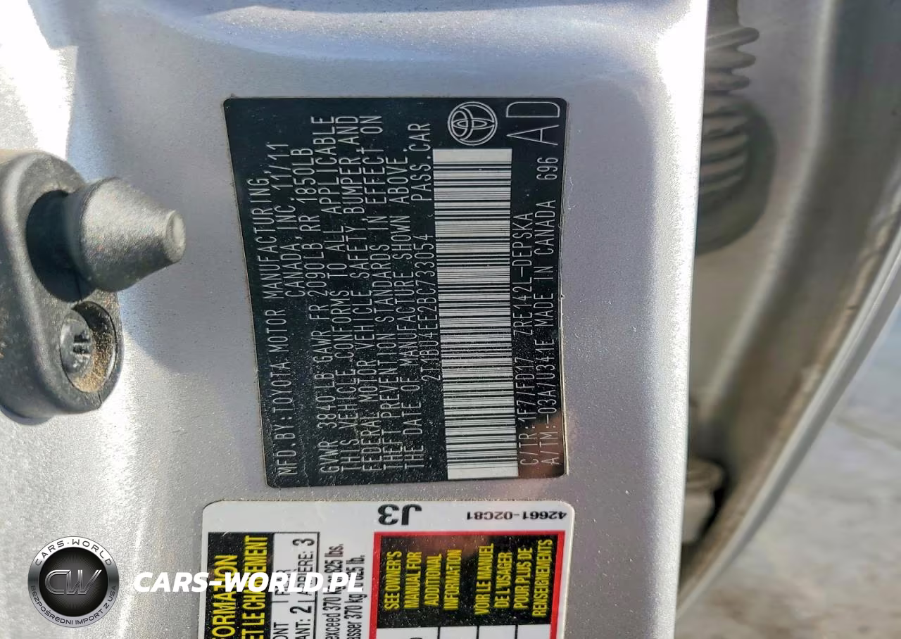 2011 Toyota Corolla S VIN:2T1BU4EE2BC733054 - 12