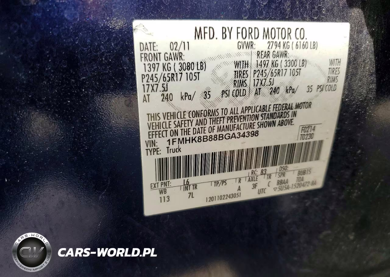 2011 Ford Explorer VIN:1FMHK8B88BGA34398 - 14
