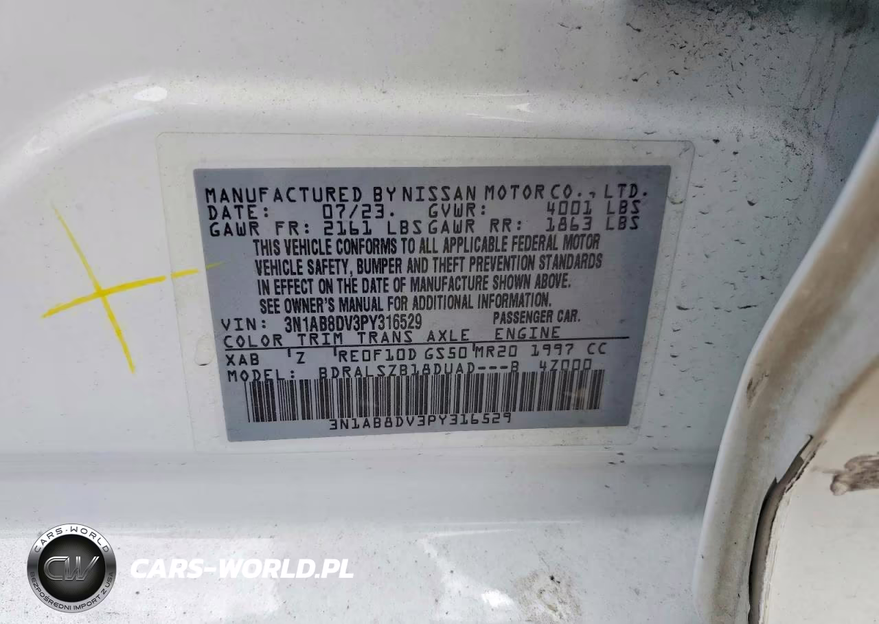 2023 Nissan Sentra Sr VIN:3N1AB8DV3PY316529 - 12