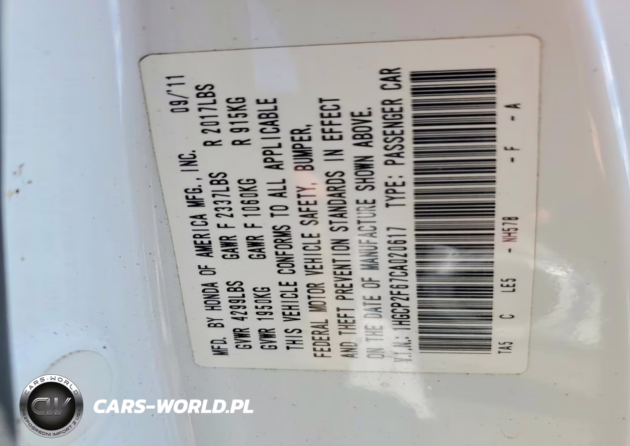 2012 Honda Accord Se VIN:1HGCP2F67CA020617 - 12