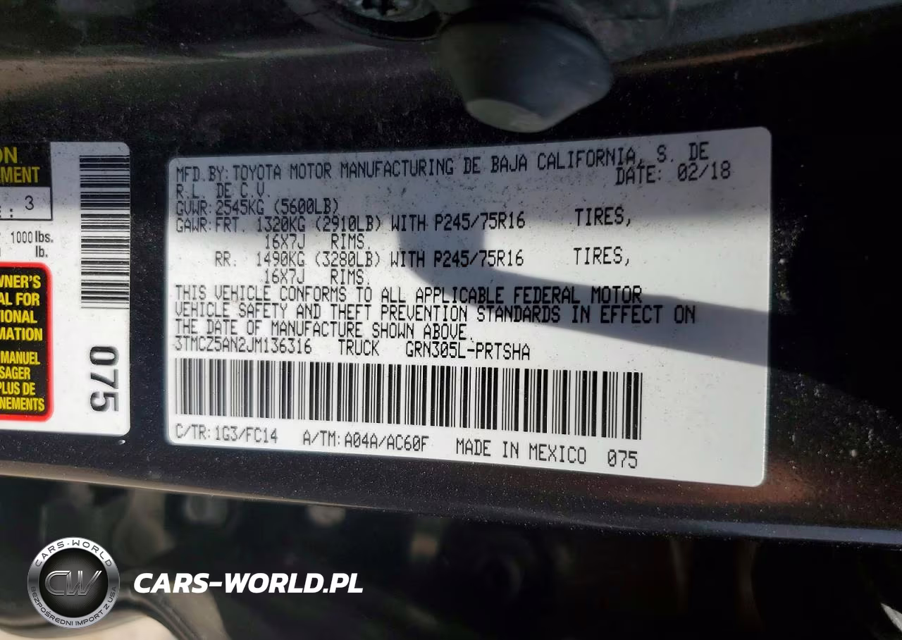 2018 Toyota Tacoma Sr5 V6 VIN:3TMCZ5AN2JM136316 - 12