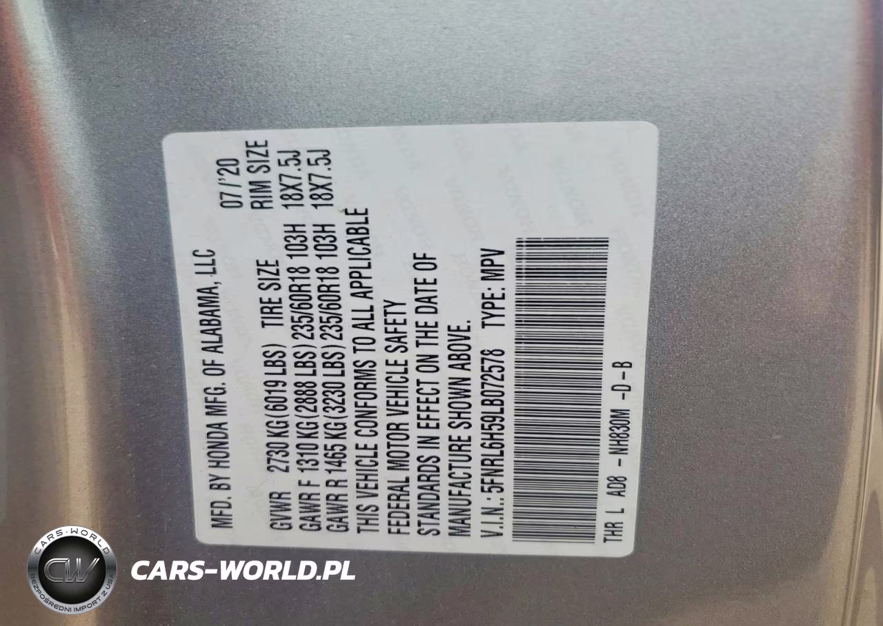 2020 Honda Odyssey Ex VIN:5FNRL6H59LB072578 - 13