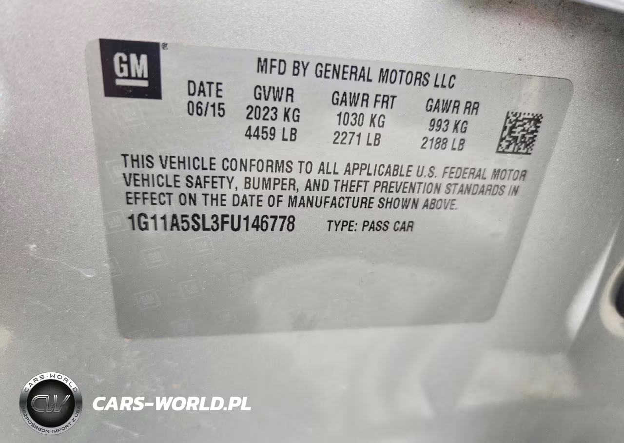 2015 Chevrolet Malibu Ls VIN:1G11A5SL3FU146778 - 13