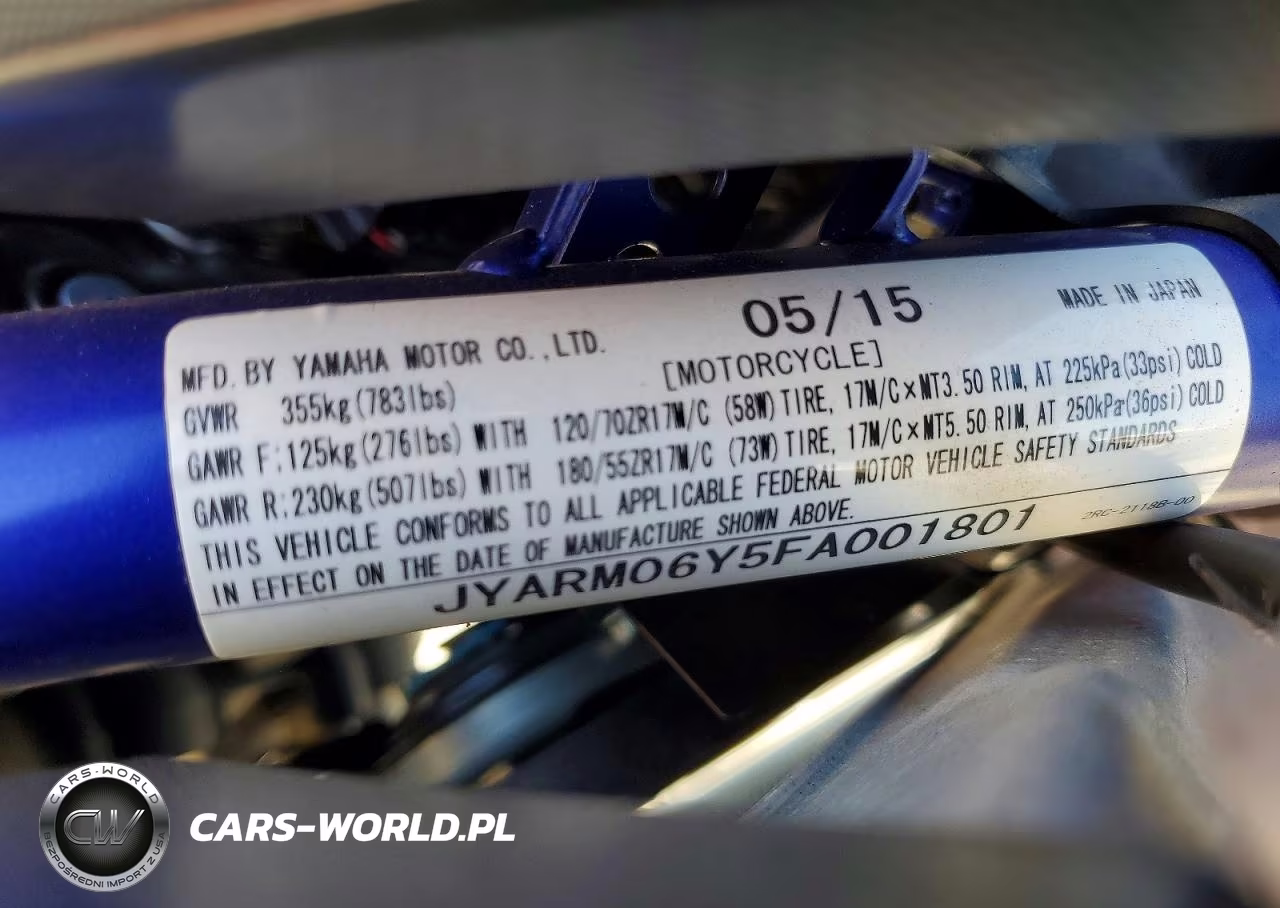 2015 Yamaha Fz07 C VIN:JYARM06Y5FA001801 - 9