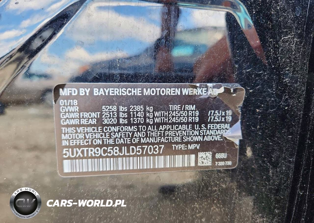 2018 BMW X3 xDrive30I VIN:5UXTR9C58JLD57037 - 13