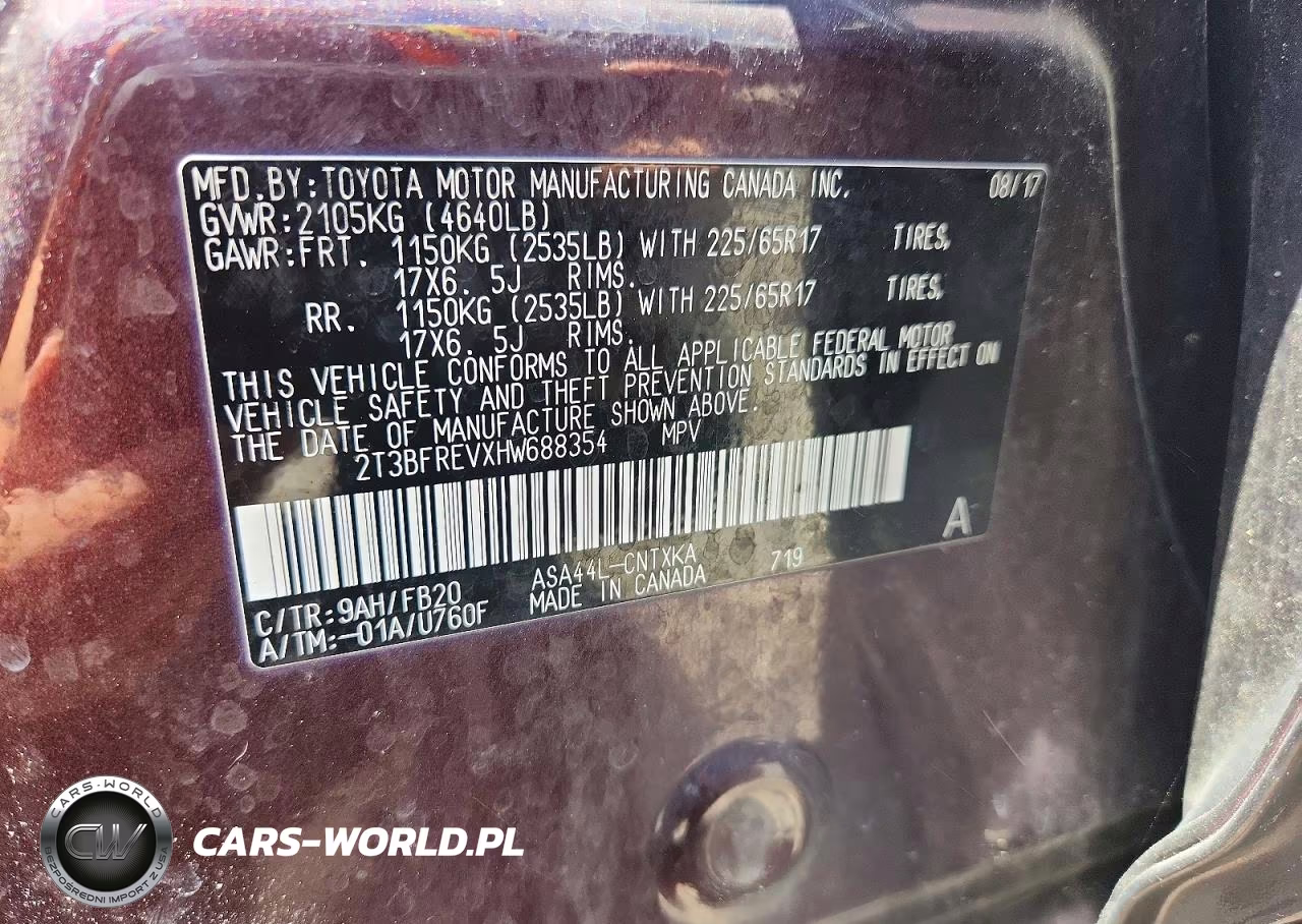 2017 Toyota Rav4 Le VIN:2T3BFREVXHW688354 - 13