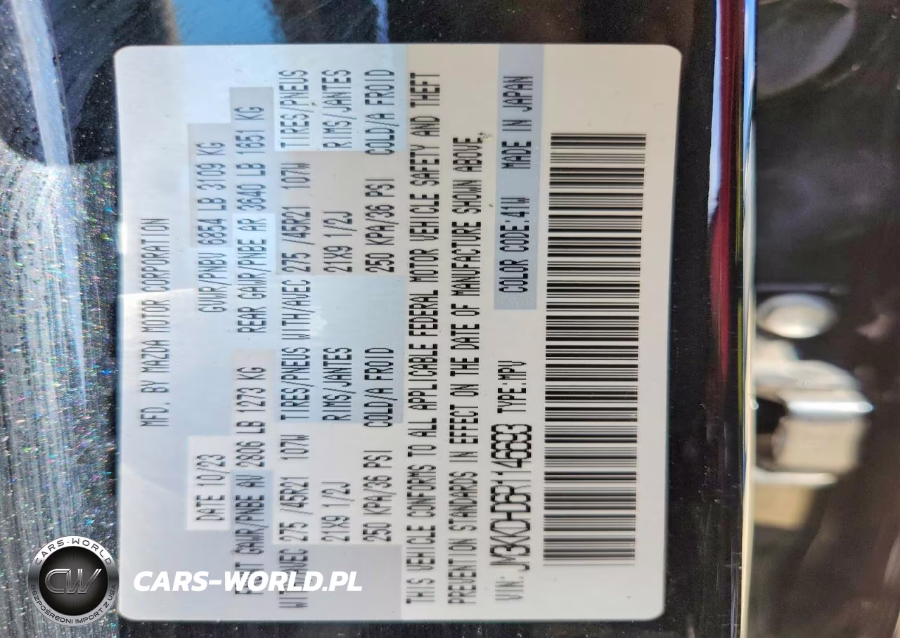 2024 Mazda Cx-90 Premium VIN:JM3KKDHD6R1146693 - 14
