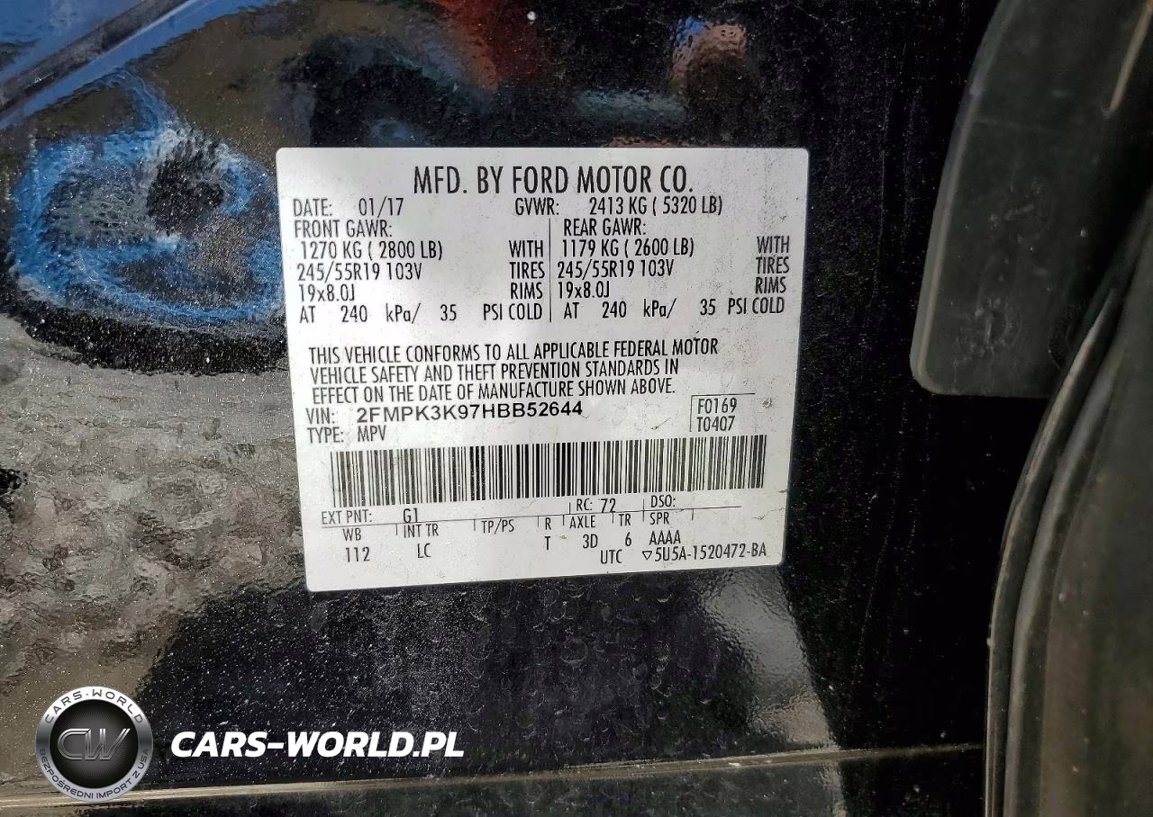 2017 Ford Edge Titanium VIN:2FMPK3K97HBB52644 - 13