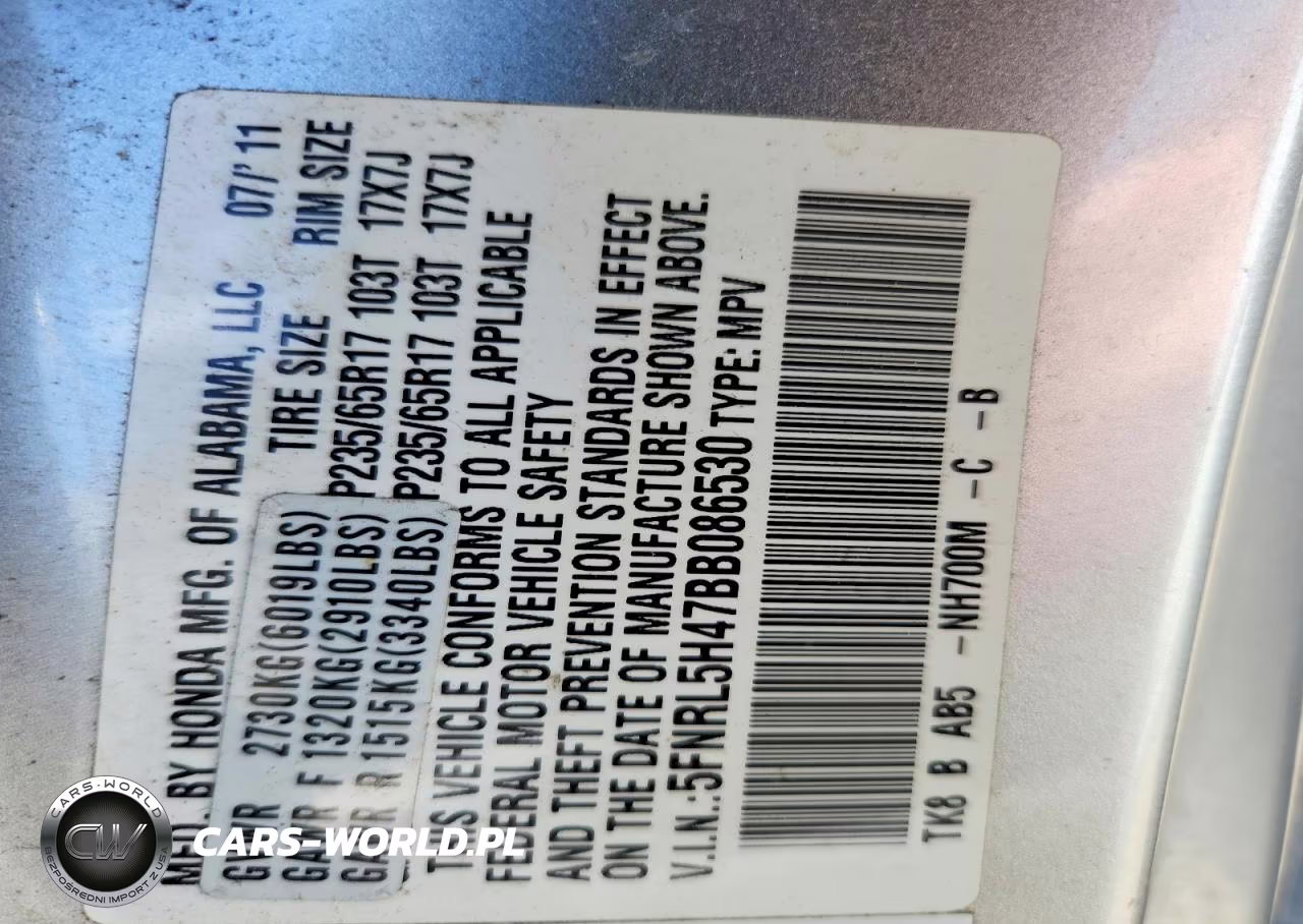 2011 Honda Odyssey Ex VIN:5FNRL5H47BB086530 - 12