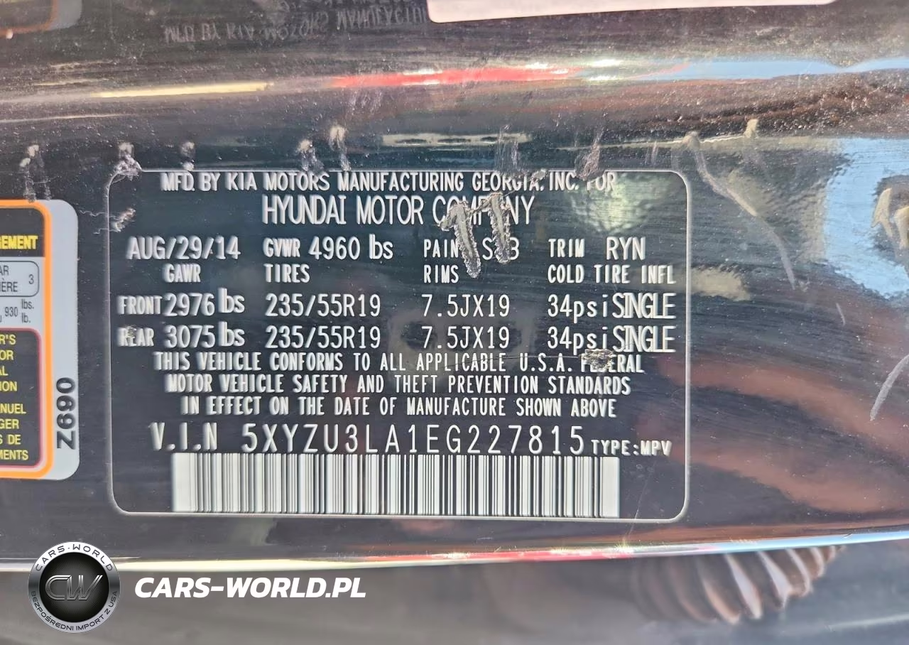 2014 Hyundai Santa Fe Sport 2.0T VIN:5XYZU3LA1EG227815 - 13