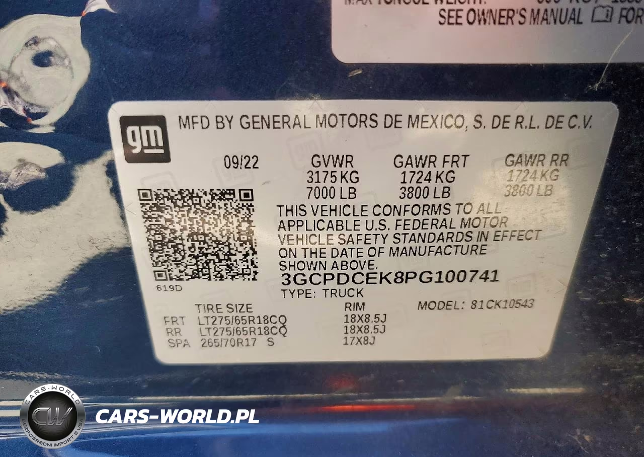 2023 Chevrolet Silverado K1500 Trail Boss Custom VIN:3GCPDCEK8PG100741 - 12