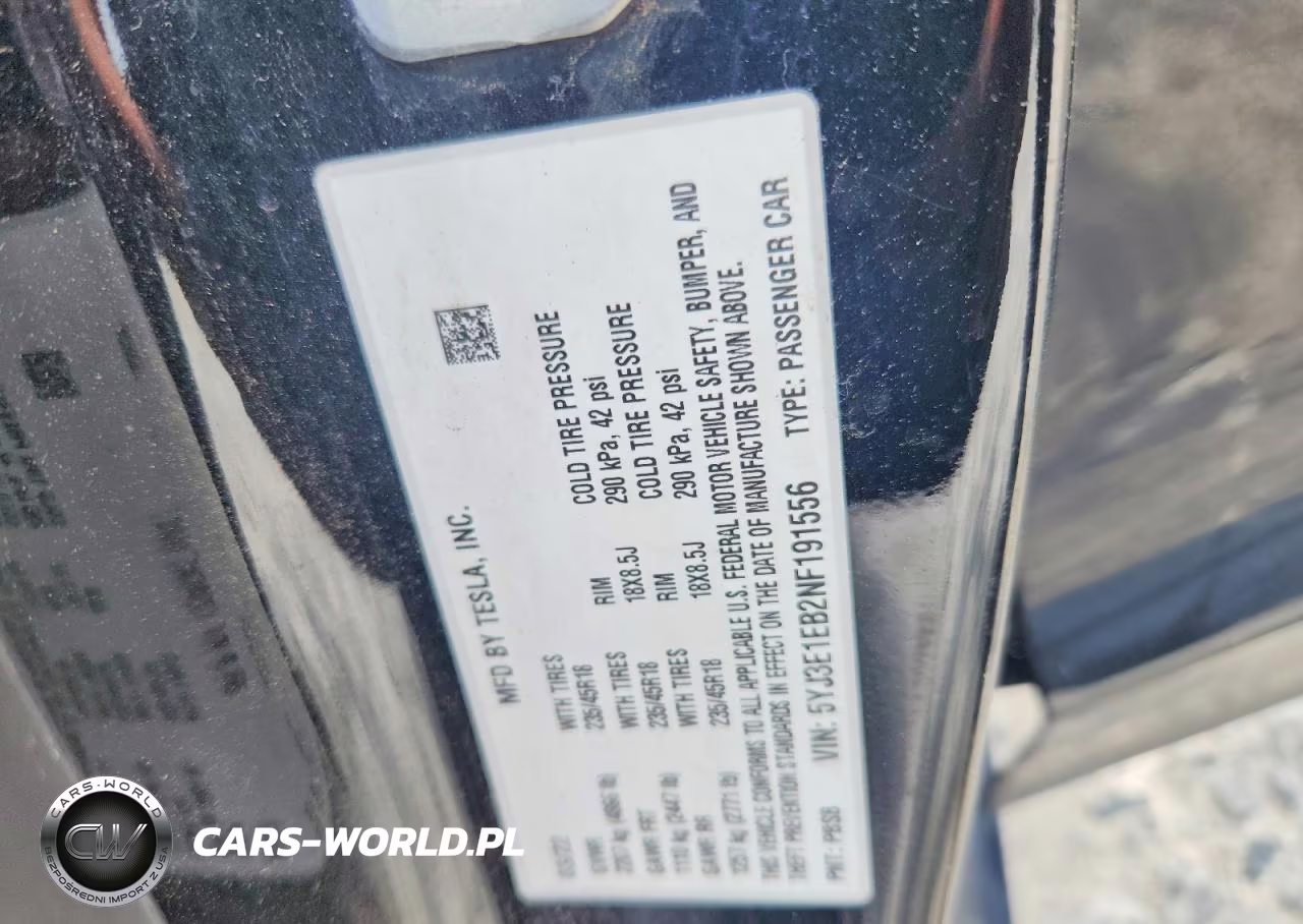 2022 Tesla Model 3 VIN:5YJ3E1EB2NF191556 - 12