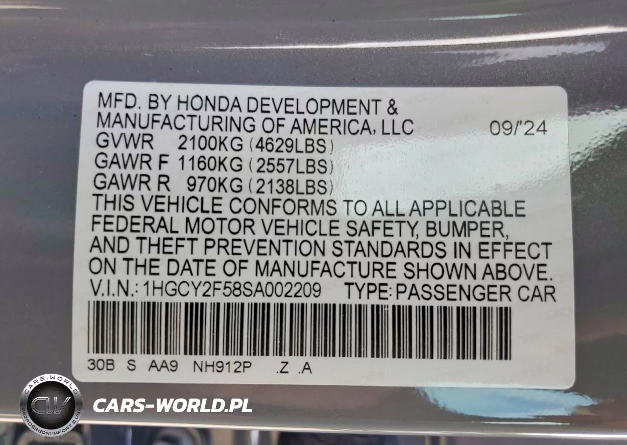 2025 Honda Accord Hybrid Sport VIN:1HGCY2F58SA002209 - 13