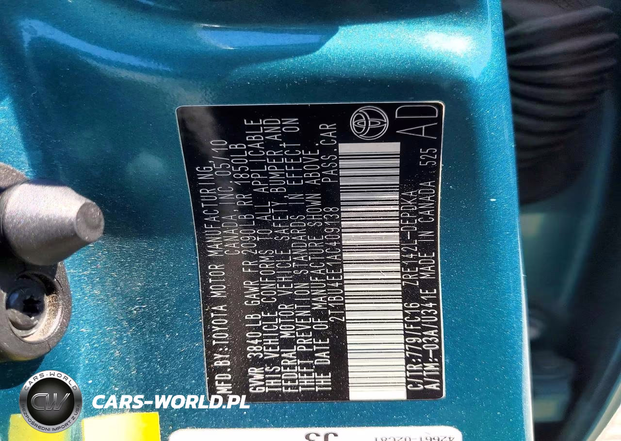 2010 Toyota Corolla Le VIN:2T1BU4EE1AC409138 - 12