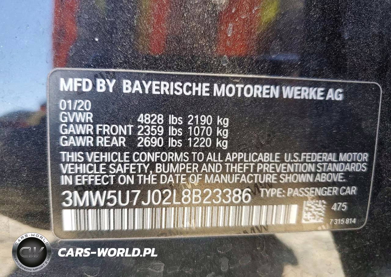 2020 BMW M340I VIN:3MW5U7J02L8B23386 - 12