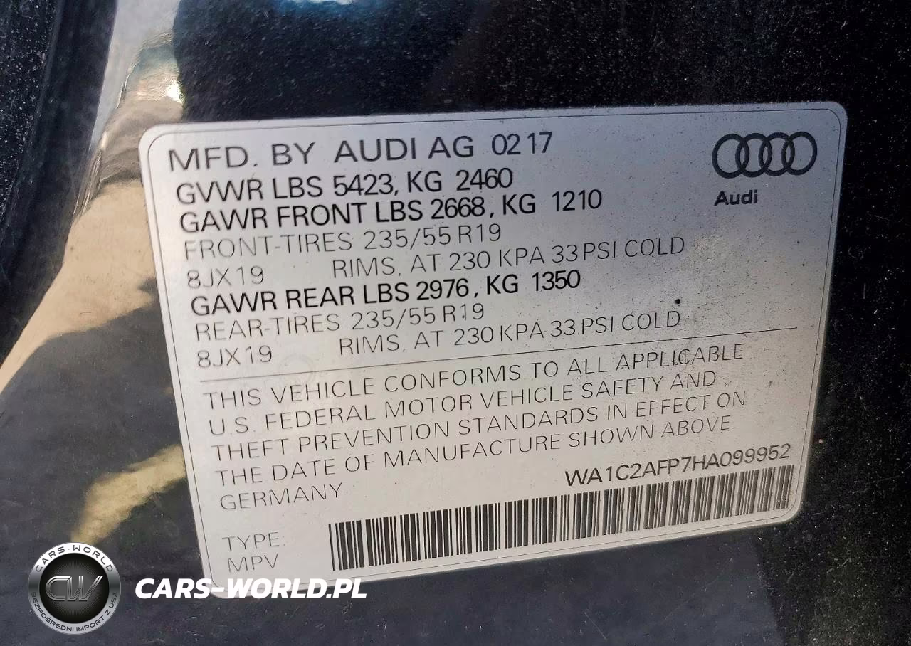 2017 Audi Q5 Premium VIN:WA1C2AFP7HA099952 - 12