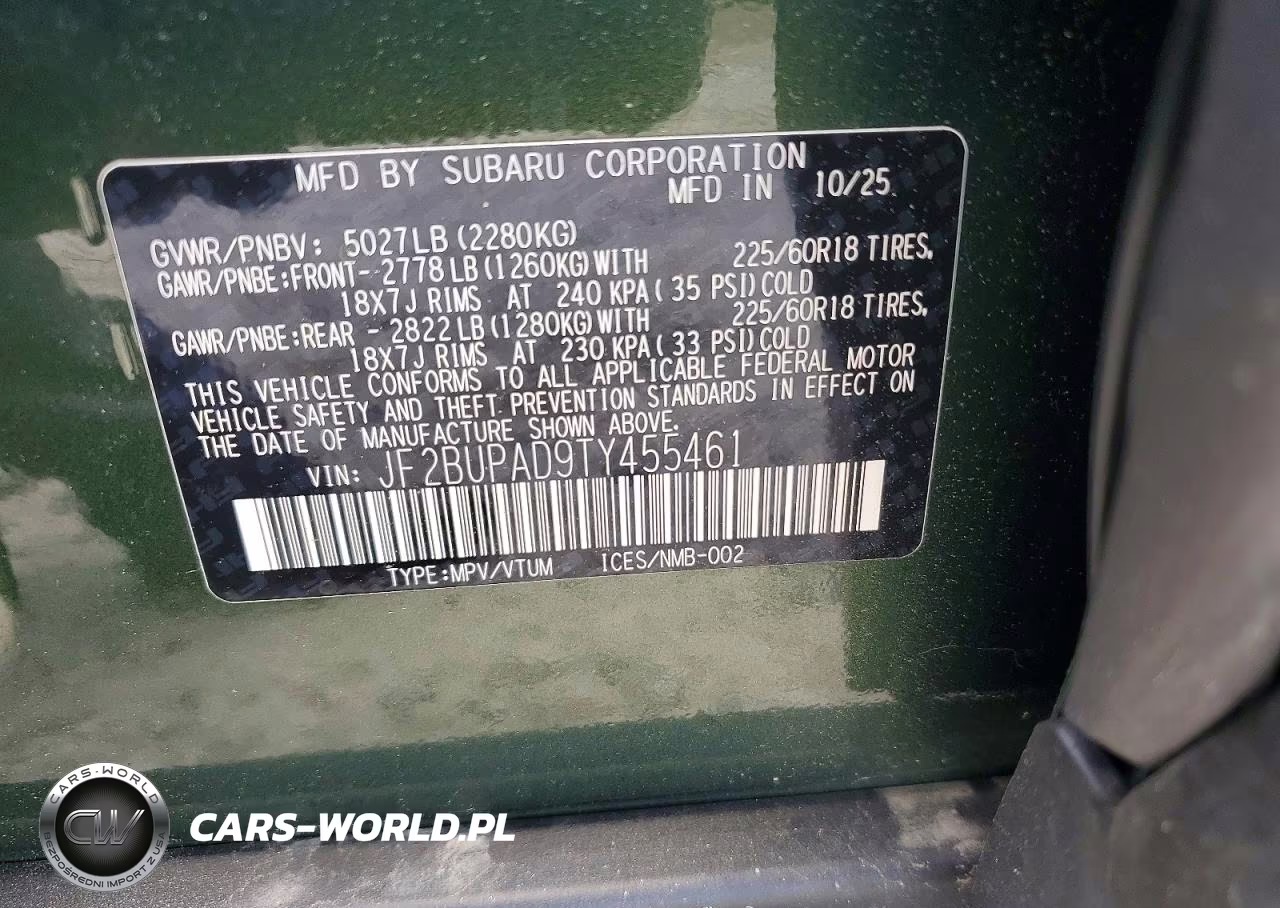 2026 Subaru Outback VIN:JF2BUPAD9TY455461 - 13