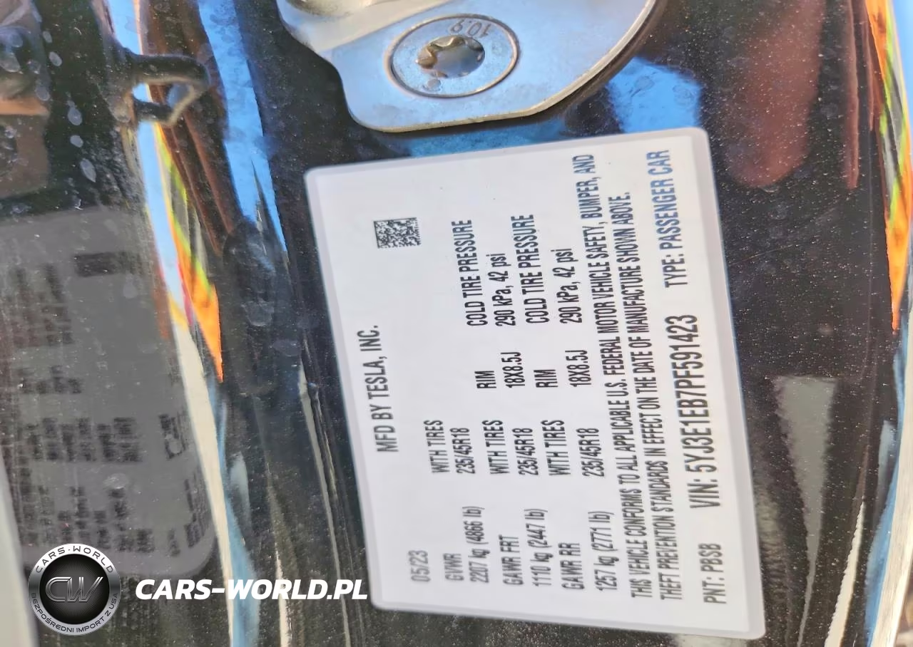 2023 Tesla Model 3 VIN:5YJ3E1EB7PF591423 - 12