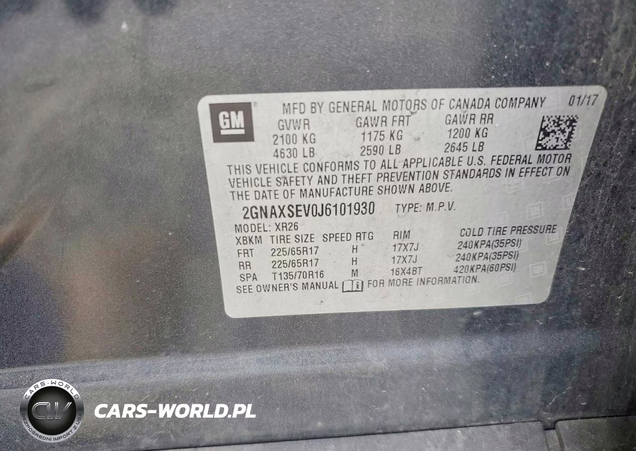2018 Chevrolet Equinox Lt VIN:2GNAXSEV0J6101930 - 13