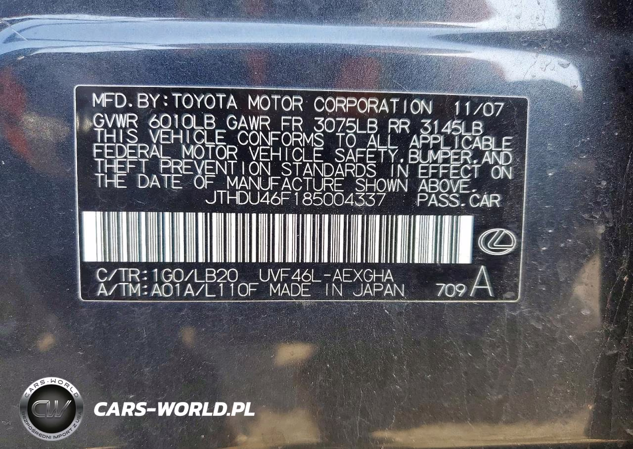 2008 Lexus Ls 600Hl VIN:JTHDU46F185004337 - 13