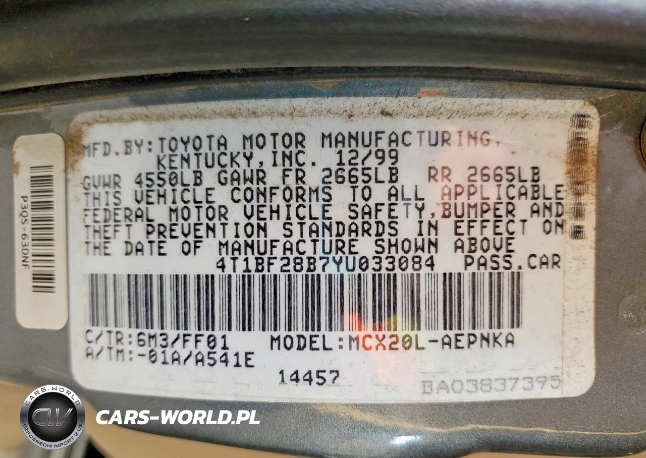 2000 Toyota Avalon Xl VIN:4T1BF28B7YU033084 - 12