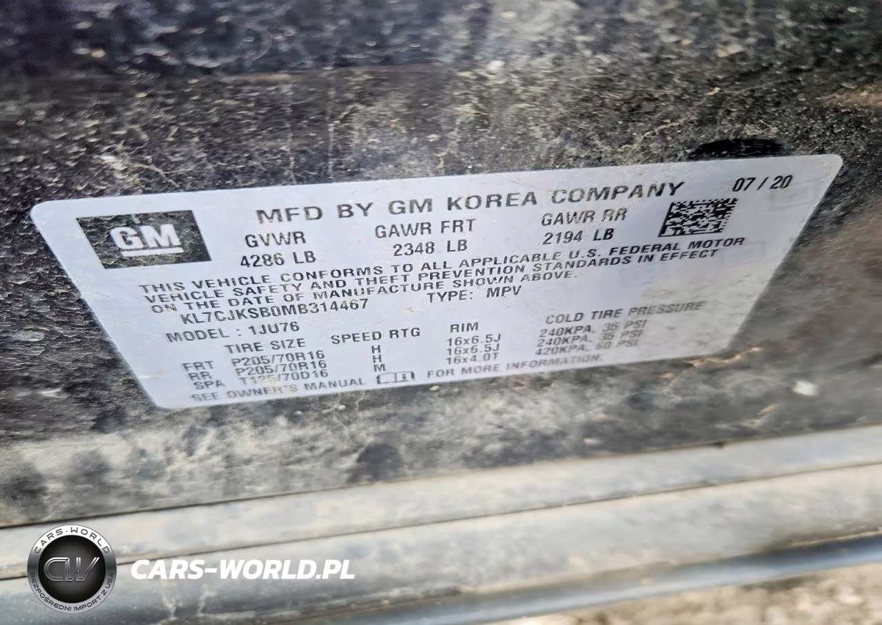 2021 Chevrolet Trax Ls VIN:KL7CJKSB0MB314467 - 13