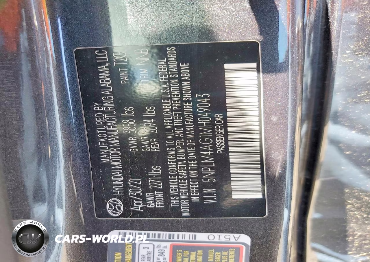 2021 Hyundai Elantra Sel VIN:5NPLM4AG1MH049043 - 12
