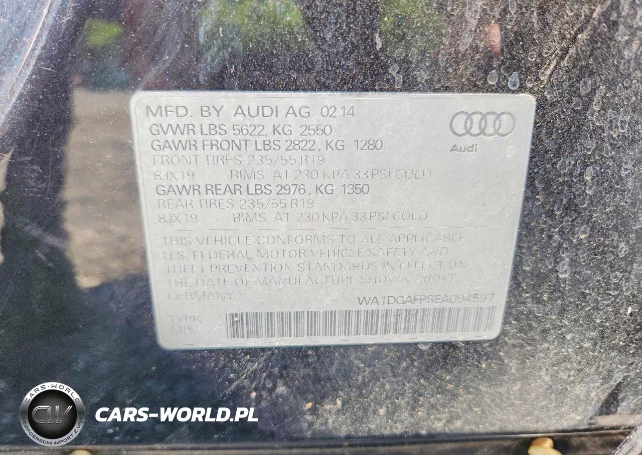 2014 Audi Q5 Premium Plus VIN:WA1DGAFP8EA094597 - 13