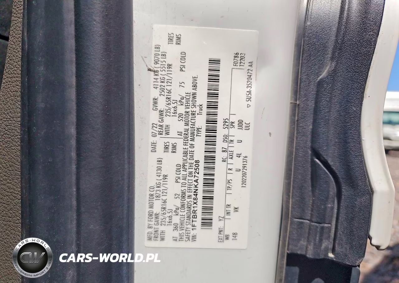 2022 Ford Transit 250 Delivery Van VIN:1FTBR1X84NKA72508 - 13