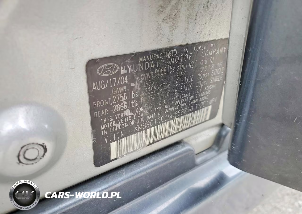 2005 Hyundai Santa Fe Gls VIN:KM8SC13E15U858358 - 13