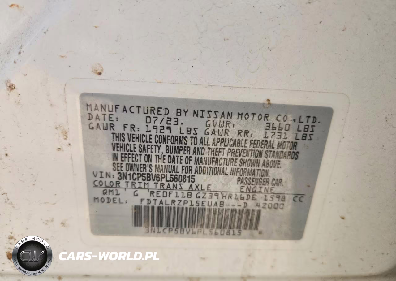 2023 Nissan Kicks S VIN:3N1CP5BV6PL560815 - 13