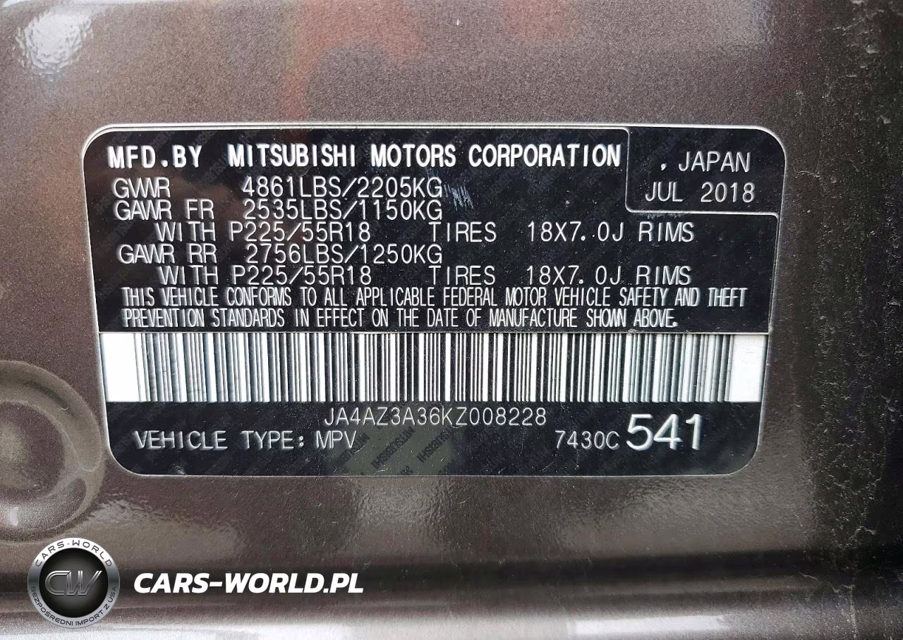 2019 Mitsubishi Outlander Se VIN:JA4AZ3A36KZ008228 - 13