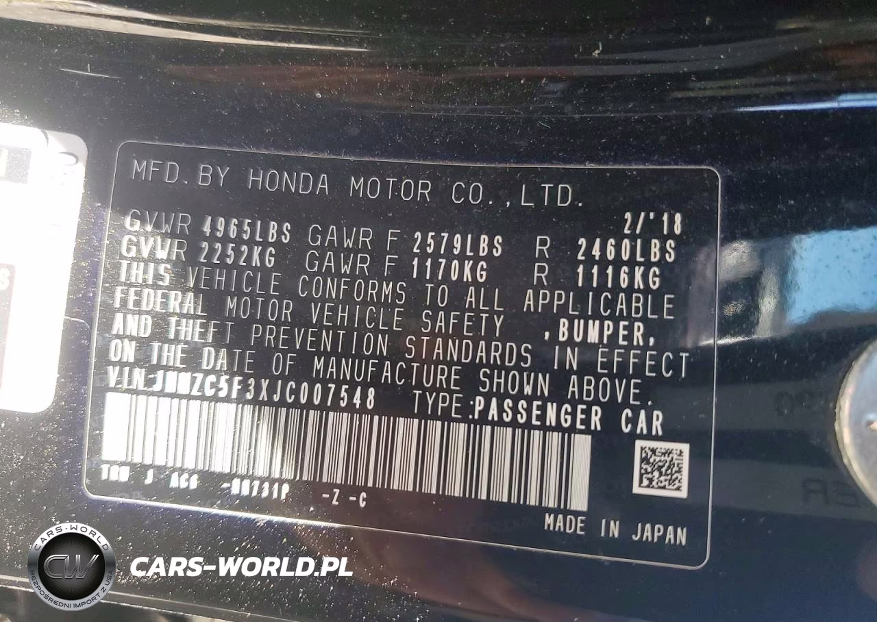 2018 Honda Clarity Touring VIN:JHMZC5F3XJC007548 - 12
