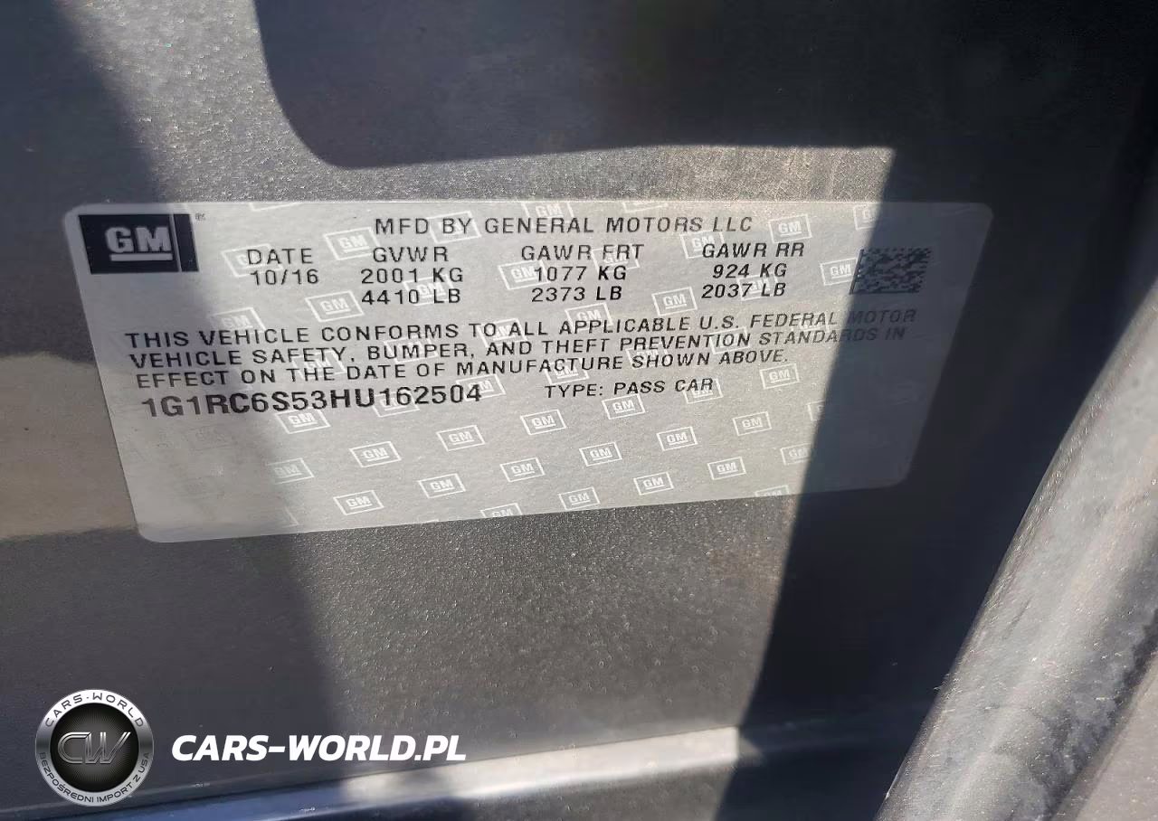 2017 Chevrolet Volt Lt VIN:1G1RC6S53HU162504 - 12