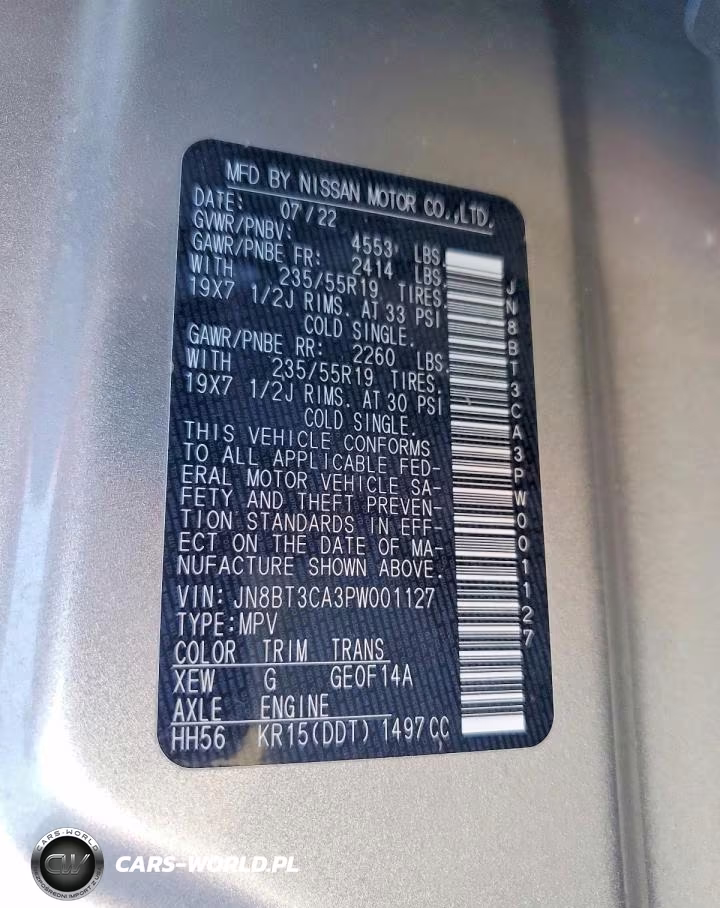 2023 Nissan Rogue Sl VIN:JN8BT3CA3PW001127 - 13