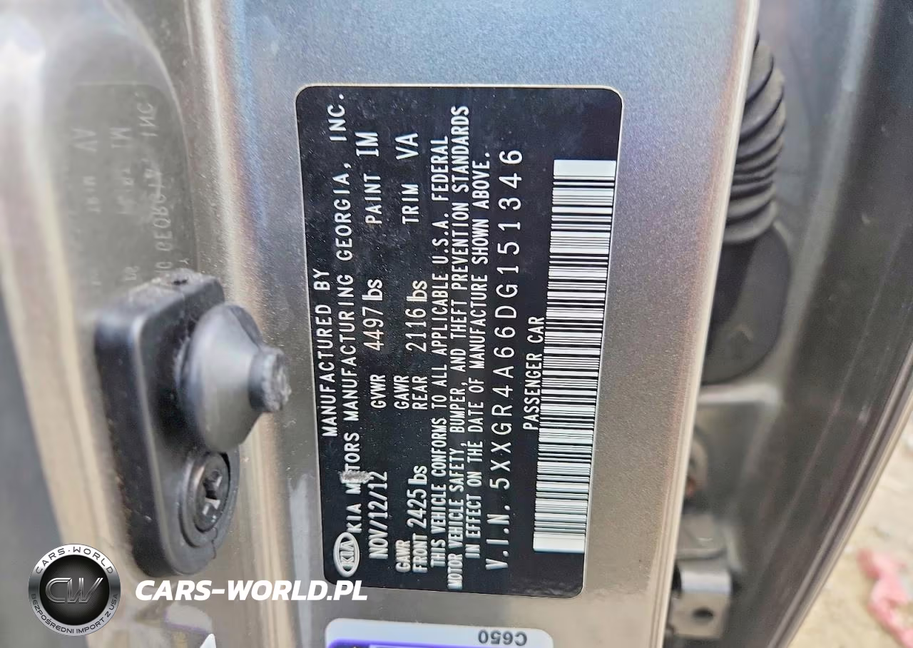 2013 Kia Optima Sx VIN:5XXGR4A66DG151346 - 12