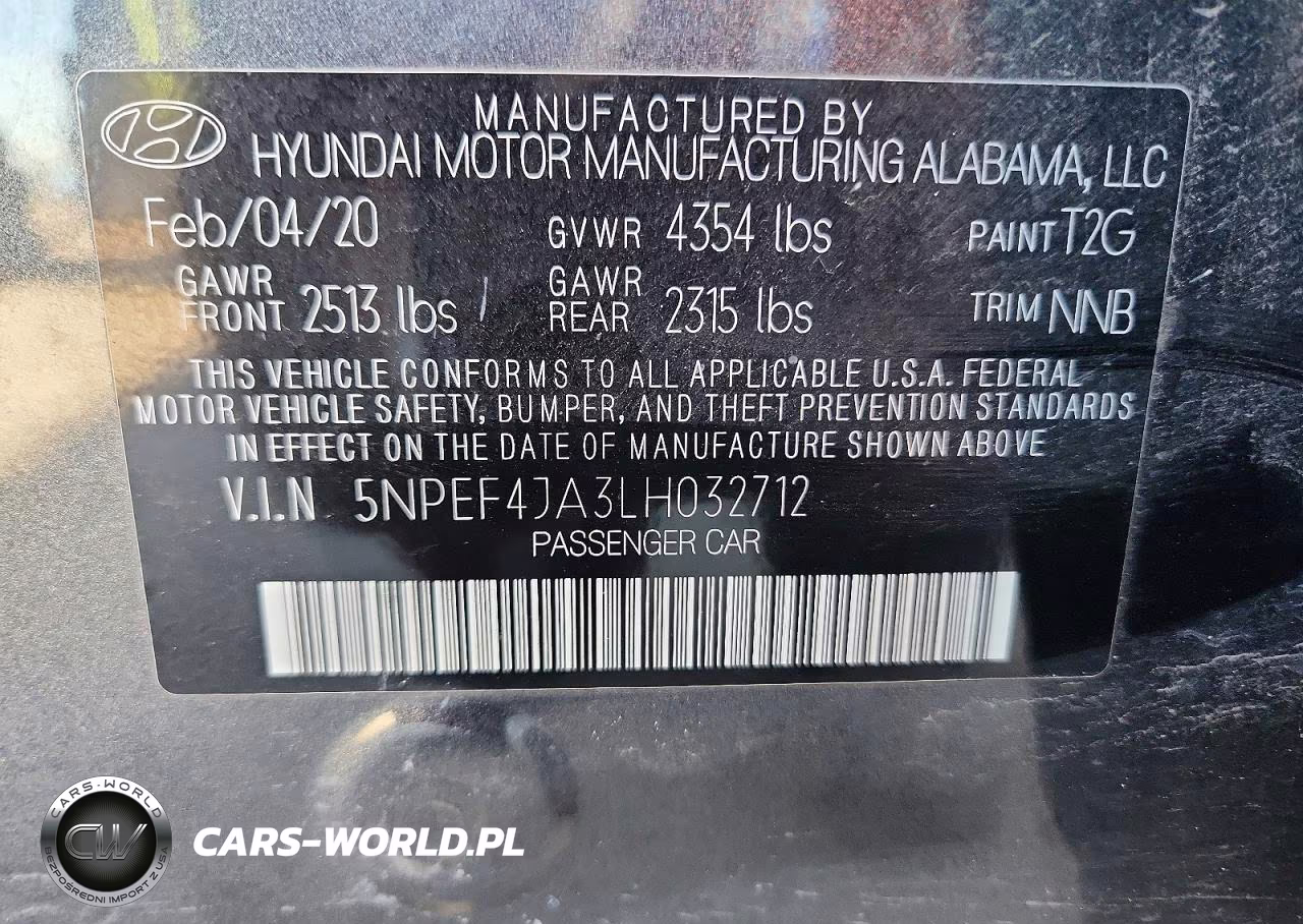 2020 Hyundai Sonata Sel VIN:5NPEF4JA3LH032712 - 12