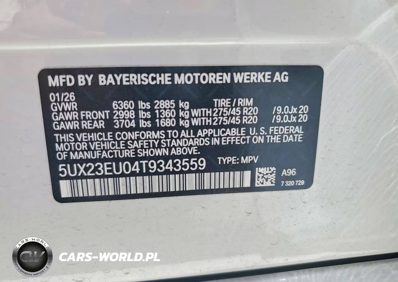 2026 BMW X5 xDrive4 VIN:5UX23EU04T9343559 - 12
