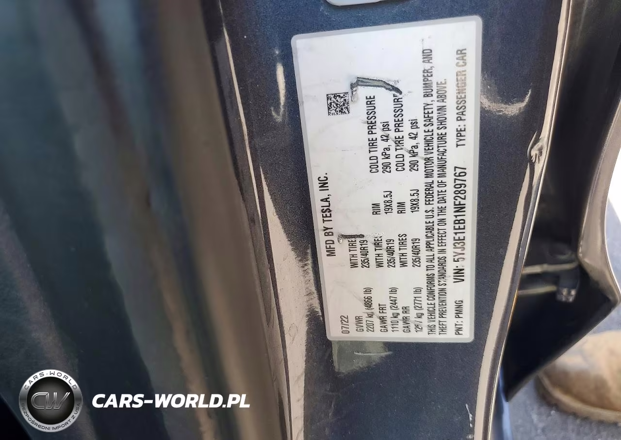 2022 Tesla Model 3 VIN:5YJ3E1EB1NF289767 - 13