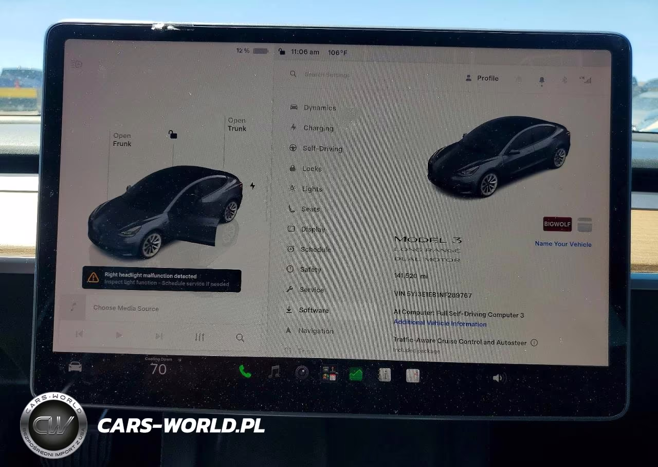 2022 Tesla Model 3 VIN:5YJ3E1EB1NF289767 - 9