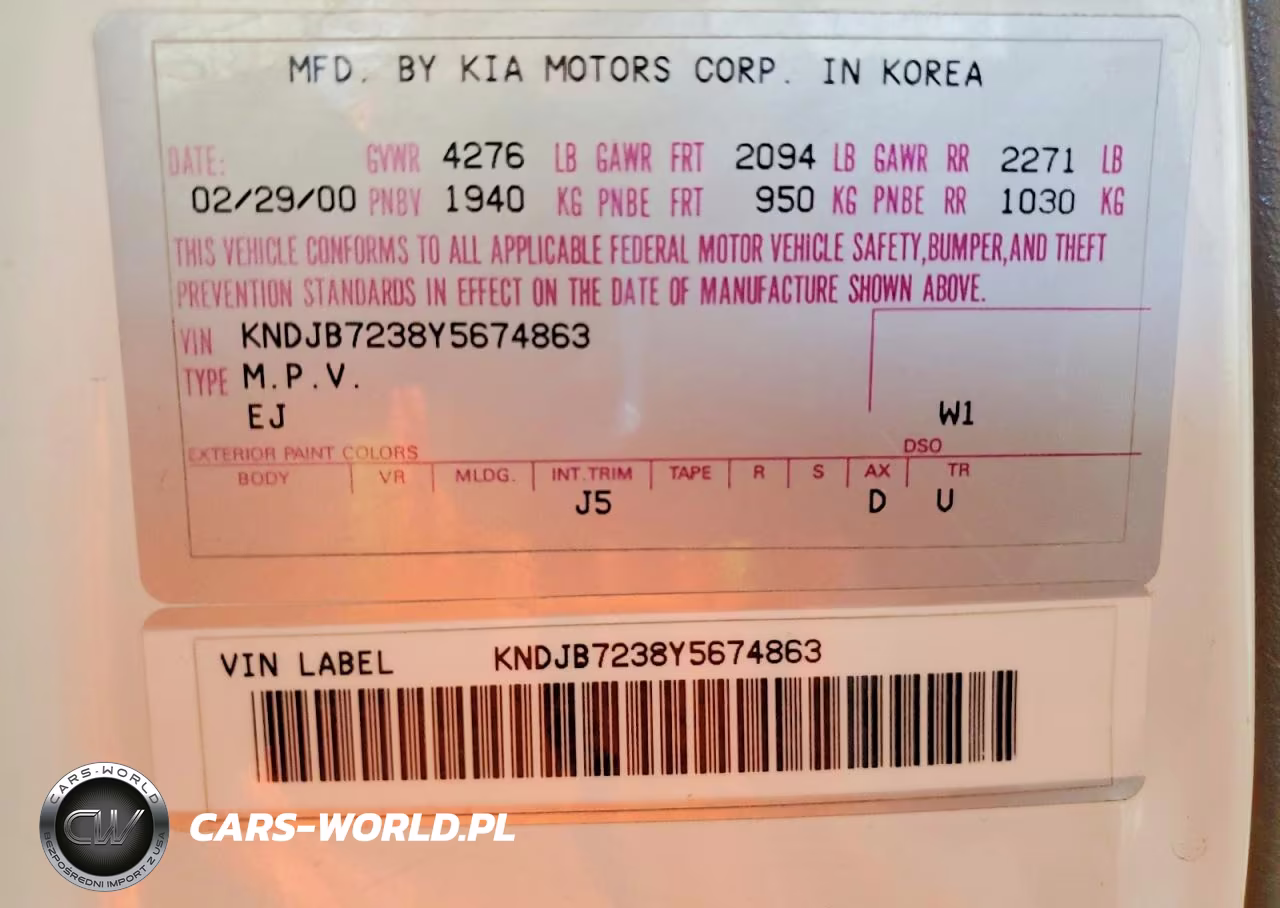 2000 Kia Sportage Base VIN:KNDJB7238Y5674863 - 12