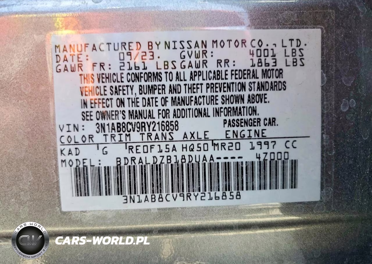2024 Nissan Sentra Sv VIN:3N1AB8CV9RY216858 - 12